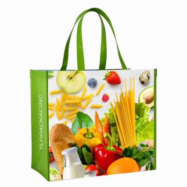 Laminated PP Nonwoven Tote Bags Eco Friendly 120g 14"X16"X10"