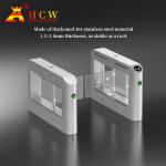 HCW SS304 Pedestrian Access Control Barrier Turnstile Gate 3.6cm Card Reading