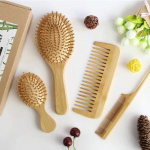 China Detangling Hair Brush Set Natural Bamboo For Hair Beauty Care wholesale