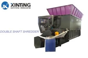 China Reliable Plastic Waste Two Shaft Shredder Automatic Overload Protection With Two Motors Blade wholesale