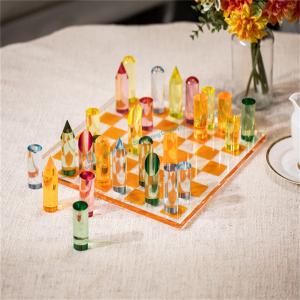 China 3d Resin Chess Pieces Acrylic Stone Chess Set Luxury on sale