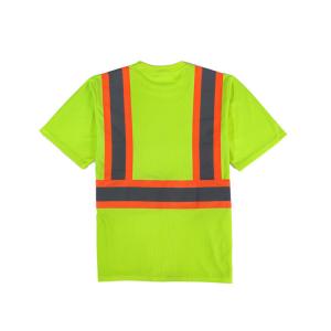 China Reflective Breathable High Visibility Shirts Work Short Sleeves Quick Dry Microfiber Sweat Absorbent on sale