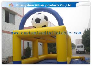 China Yellow Inflatable Sports Games Football Goal Post For Soccer Shooting 8 * 4m wholesale