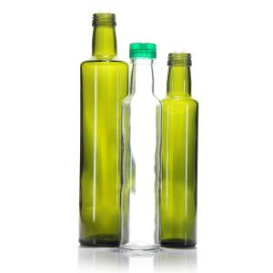 China Empty Marasca Glass Oil Bottle 100ml 750ml Transparent Green wholesale
