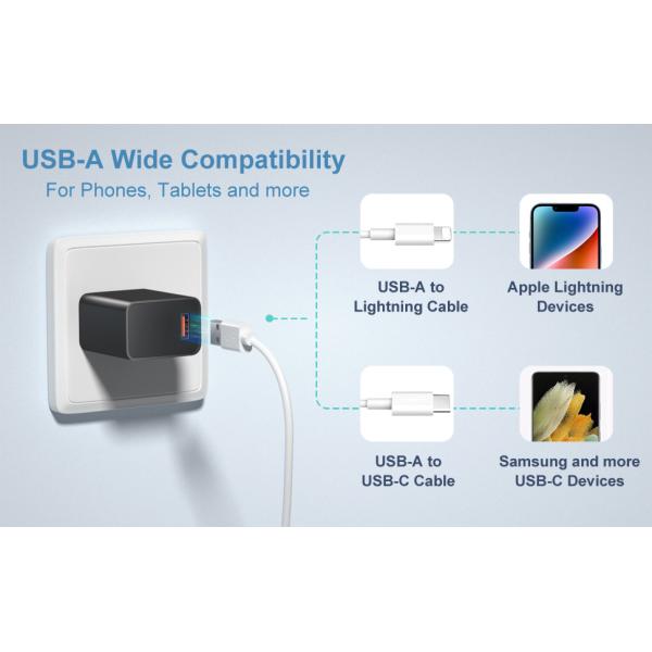 2 Pack 3.0 Adapter 18W Quick Charging Block USB Wall Plug Power Charger Brick