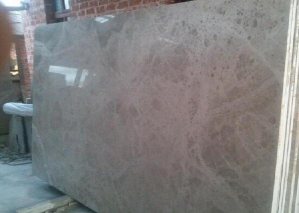 Quality Solid Marble Stone Countertops Slab Brown Color Polished Finish Surface for sale