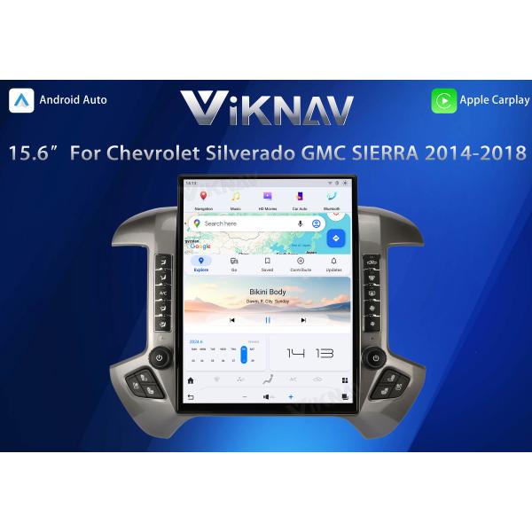 VIKNAV 15.6'' Car Radio For Chevrolet Silverado / GMC SIERRA 2014-2018 (Sliver)