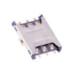 6Pin Push-Pull Type Nano Sim Card Socket Connector for Mobile Phone
