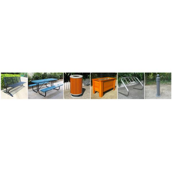 Custom Mild Steel Outdoor Metal Benches With Sandblasting Zinc Spraying Finish
