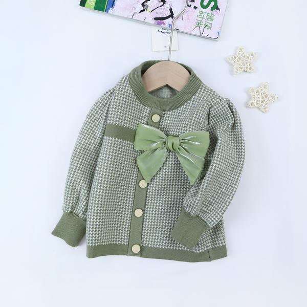 New Style Kids Children Winter Clothing Set Knitting Cardigan Skirt Baby Girl Winter False Cardigan Sweater With Bow