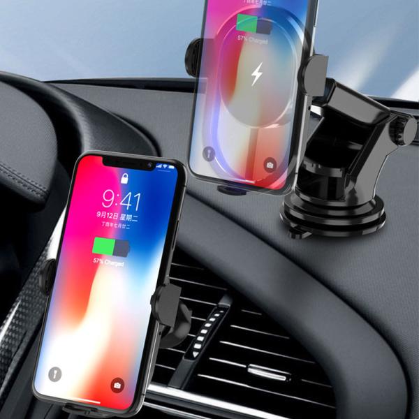 Qi 10W 7.5W Stalinite Car Mount Wireless Charger Auto Clamping