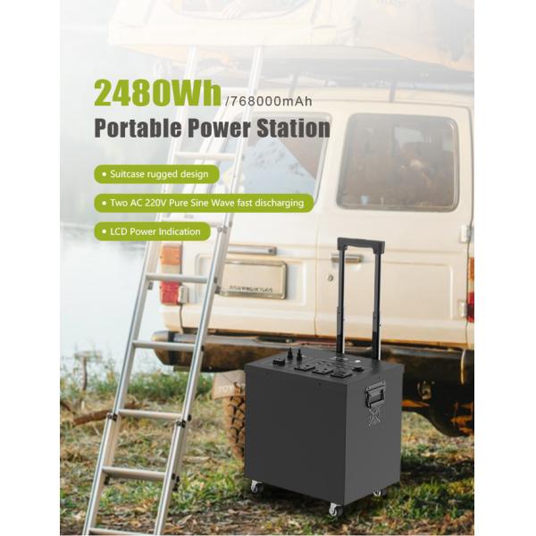 2500W Lifepo4 Battery Power Station Large Capacity Pure Sine Wave Lifepo4 Power Station