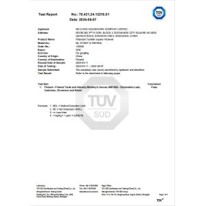 Mayland Houseware Company Limited Certifications