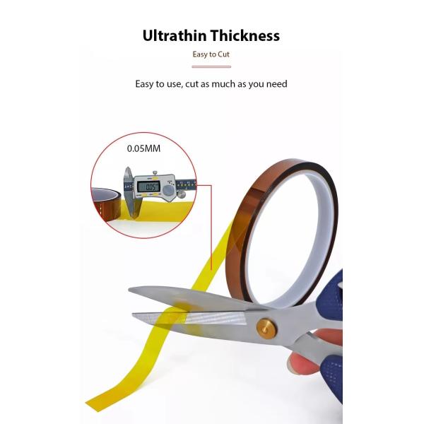 Wholesale Polyimide PI Adhesive Tape Amber Heat Press Resistant for Sublimation Strong Acrylic Hot Melt Adhesive Tape