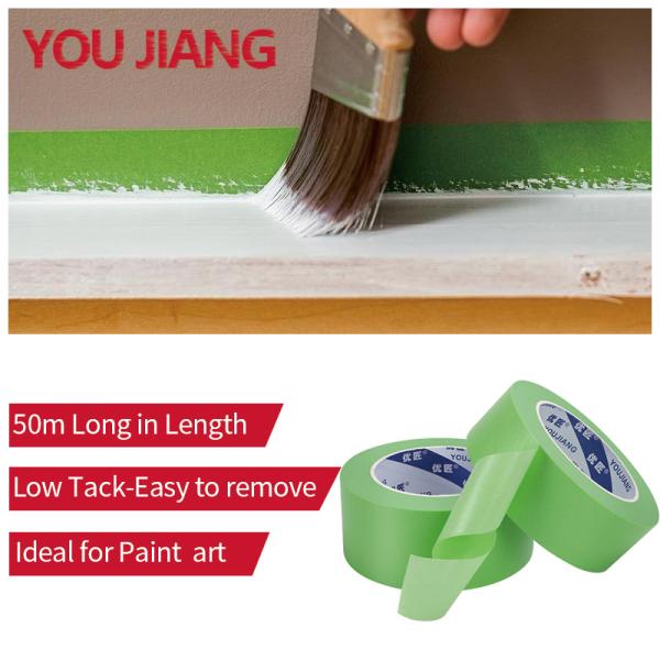 YOUJIANG Customized Logo Acceptable Low Tack Adhesive Painter for Painting Protection