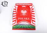 World Cup Digital Printed Drawstring Backpack Waterproof With Thick Cotton Ropes