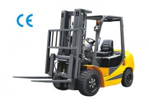 China 2500kg Four Wheel Forklift Gas Powered With Three Stage Mast Lift Height 6m wholesale