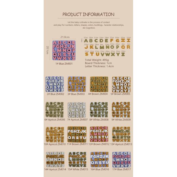 Letters Alphabet Puzzles For Preschool Food Grade BPA Free Silicone Material