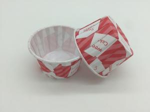 China Stitching Color Red And White Baking Cups , Cupcake Paper Cases Mini Birthday Cake Holder wholesale