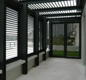 China Outdoor Aluminium Vertical Louvers Shutters Frame Exterior Ventilation Grilles on sale