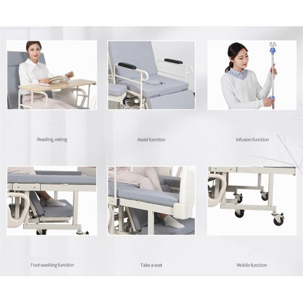 Multi-functional Manual Nursing Bed Wheelchair Bed for hospital patient Adjustable patient hospital bed