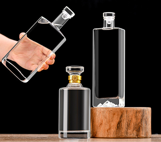 Custom 700ml Crystal Xo Wine Bottle Glass Bottles Brandy Whisky Glass Bottle With Cork