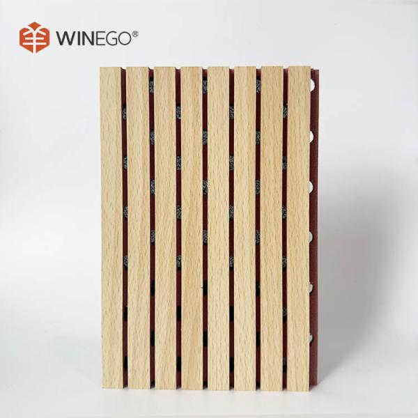 Quality Melamine MDF Grooved Acoustic Panels 133x2440mm 197x2440mm For Ceiling And Wall for sale