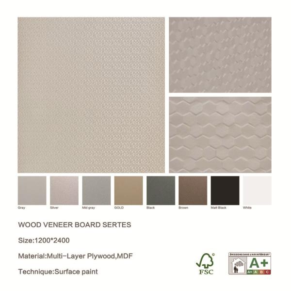 OEM 3D Wall Art Panels Decorative MDF Board For Commercial And Living Rooms