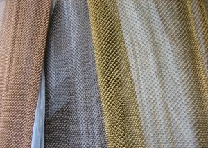 China Colored Hanging Metal Coil Drapery , Room Metal Mesh Curtains Dividers wholesale