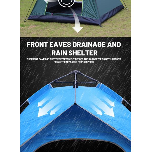 200x200x145cm Automatic Outdoor Waterproof Tents 1500-2000 Mm 190 Silver Cloth