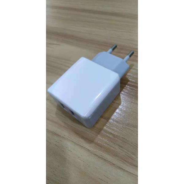 DUAL USB 2.4A EUR PLUG TRAVEL CHARGER WITH CE ROHS FACTORY PRICE