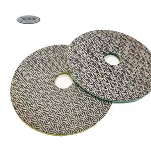 China 4′′ Special Triangle Pattern Metal Polishing Pad For Stone Wood wholesale