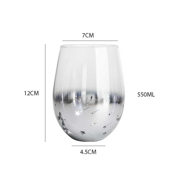Cylinder Starry Sky Personalized Glass Cup Colorful 500ml for Coffee