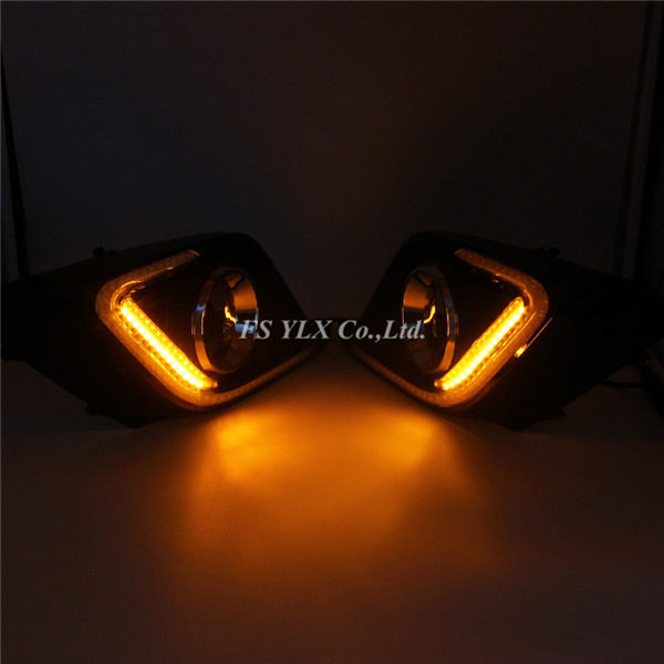 SMD LED Daytime Running Light For Mazda 3 Axela with turn signal light LED DRL fog lamp