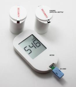 China High Blood Glucose Meter , Blood Glucose Testing Machine with Test Strips on sale