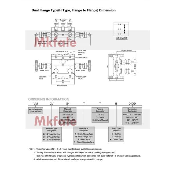 Mini High Pressure Needle Valve Gauge Valve Manifold For Natural Gas Metering Stainless Steel Valve