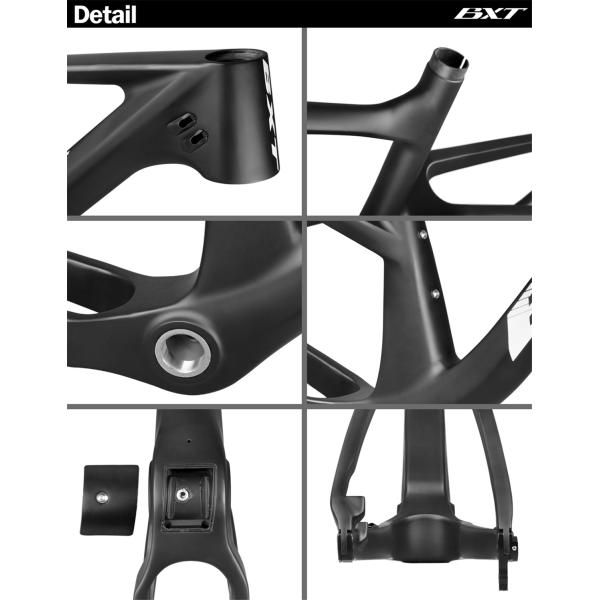 Boost MTB Carbon Fiber 29er Mountain Bike Frame Clear Orange Color