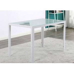White 52.91lb 20×70×75cm Tempered Glass Dining Table