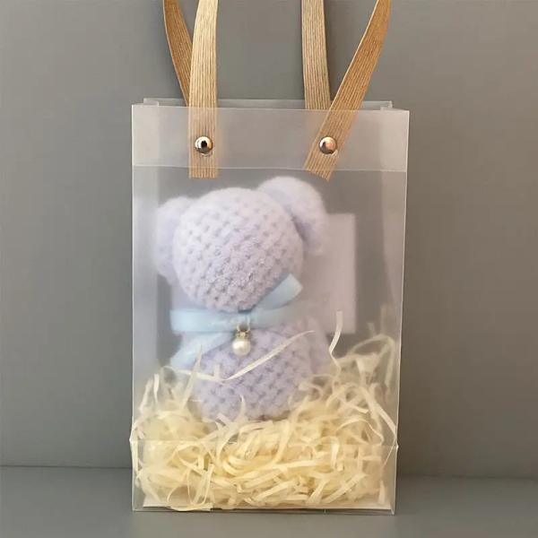 Solid Color Bunny Bear Shape Coral Velvet Hand Towel Polyester Towel for All Ages