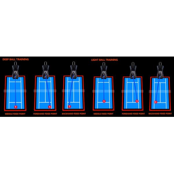 S4015 Tennis Feeder Machine With LCD Screen Double Ball Divider