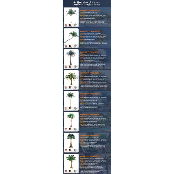 Haihong Artificial Palm Trees UV Resistant Large Fake Tropical Date Palm Tree Coconut Palm for Airport Outdoor Decoration