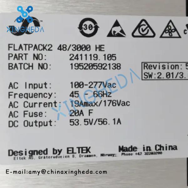 ELTEK FLATPACK2 48/3000 241119.105 Rectifier 48v 3000w Power Supply Module