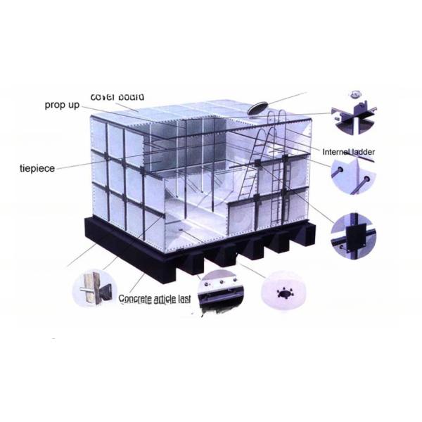 10000-100000m3 Underground Water Storage Tank Made of Pressed Steel Galvanized Steel