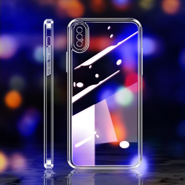 TPU Edge Glass Back Hybrid Scratch Proof Phone Cover High Transparency Impact Buttons
