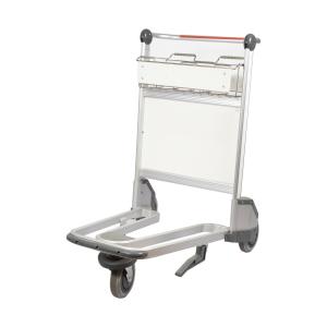 China Aluminum Airport Luggage Trolley Handcarts In Duty Free Shop With Handbrake wholesale