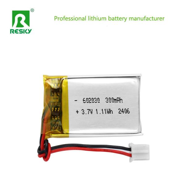 Rechargeable Li-Polymer LP602030 3.7v 300mAh 1.11wh Battery Cell For Smart Wearables