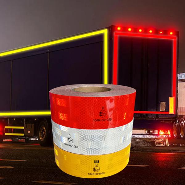 Red White Yellow Reflective Sticker ECE 104R Reflective Tape For Truck