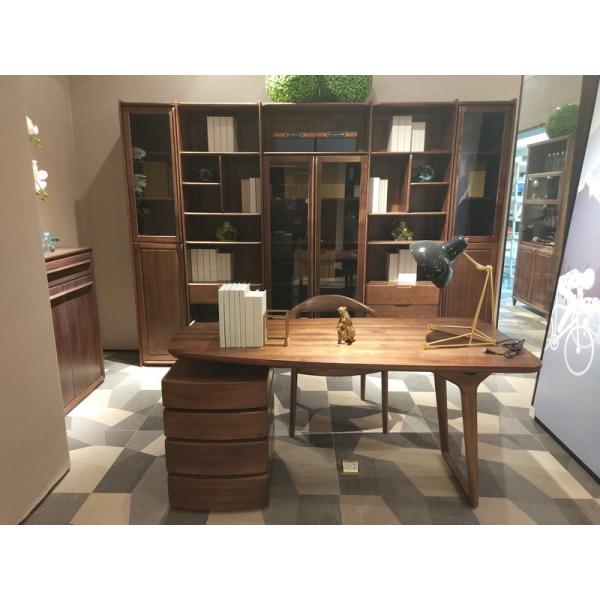 Home Study room Office Furniture American Walnut Wood Combined Bookcase with Shelves by Classic Nordic design