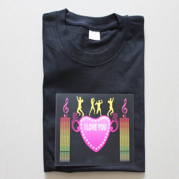 fashional flash music sound activated el t-shirt with different designs