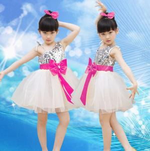 China children's costume princess dress show children clothing sequined veil dance suits on sale